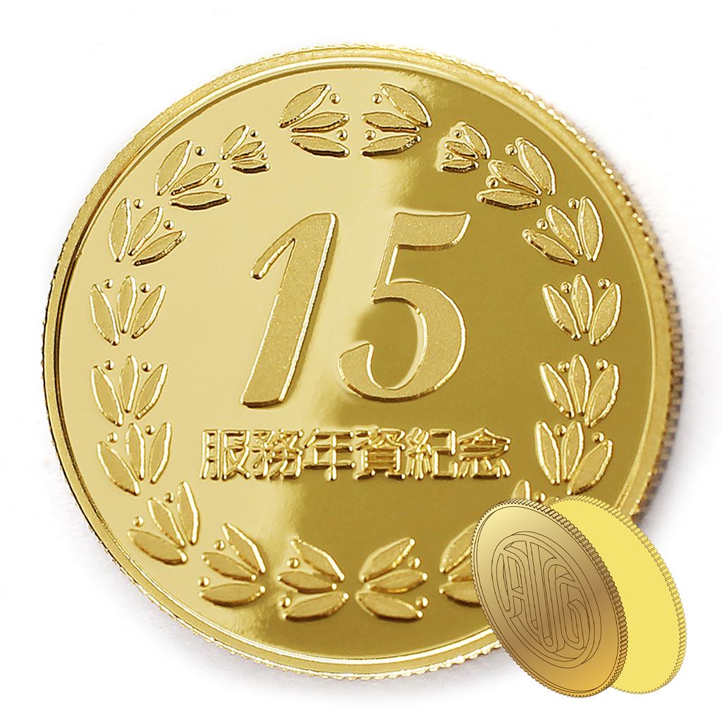 【金銅幣2】年資15桂環-鏡面雕刻32