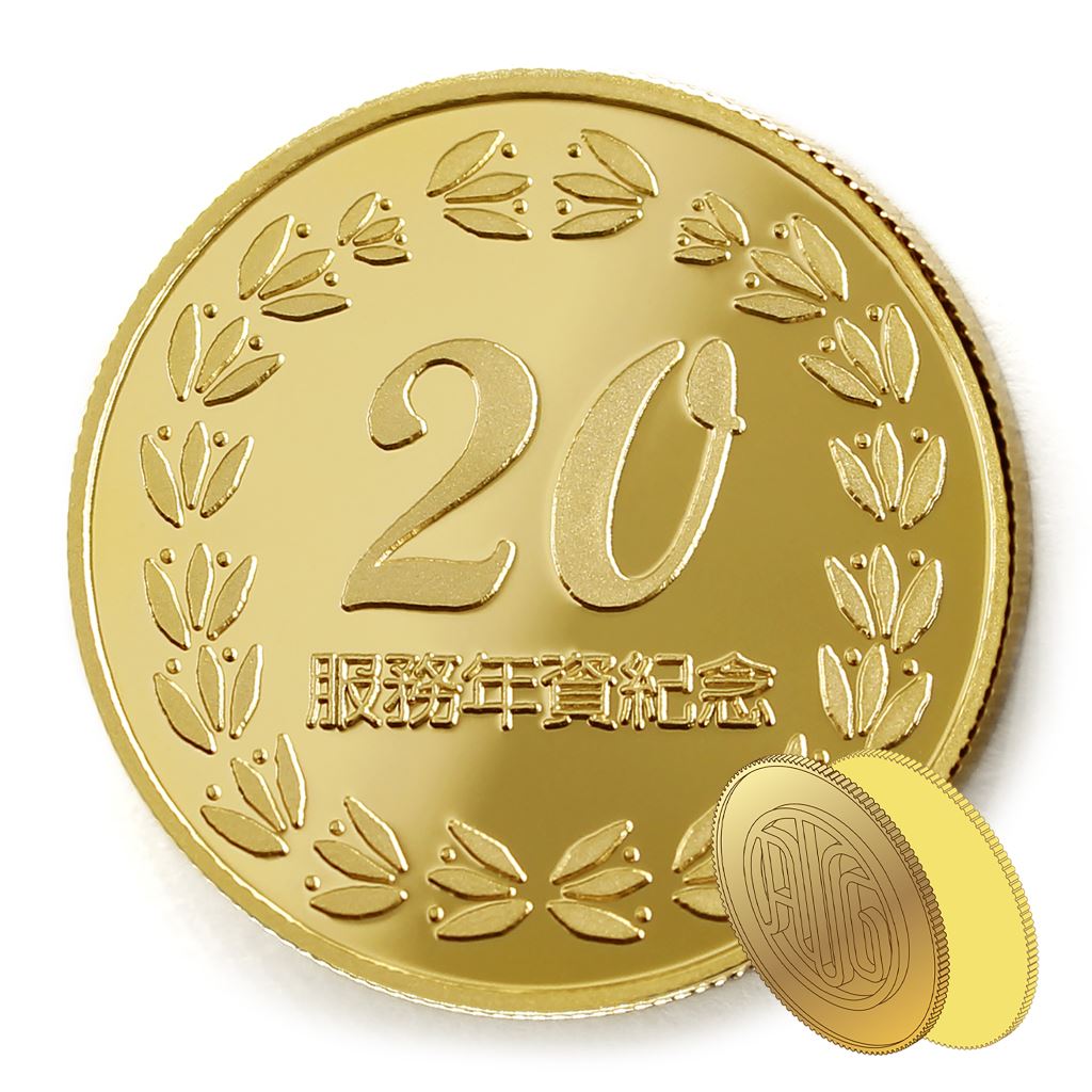 【金銅幣2】年資20桂環-鏡面雕刻32