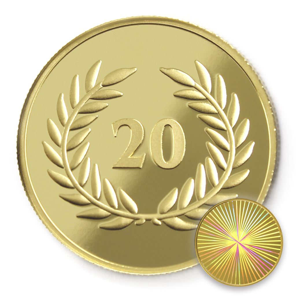 【銅幣】年資20月桂-幻彩雕刻32