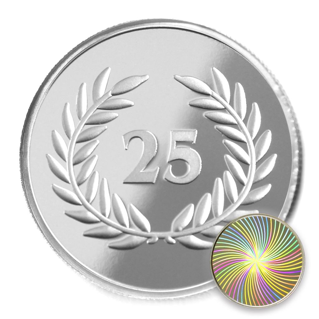 【銀幣】年資25月桂-幻彩雕刻32