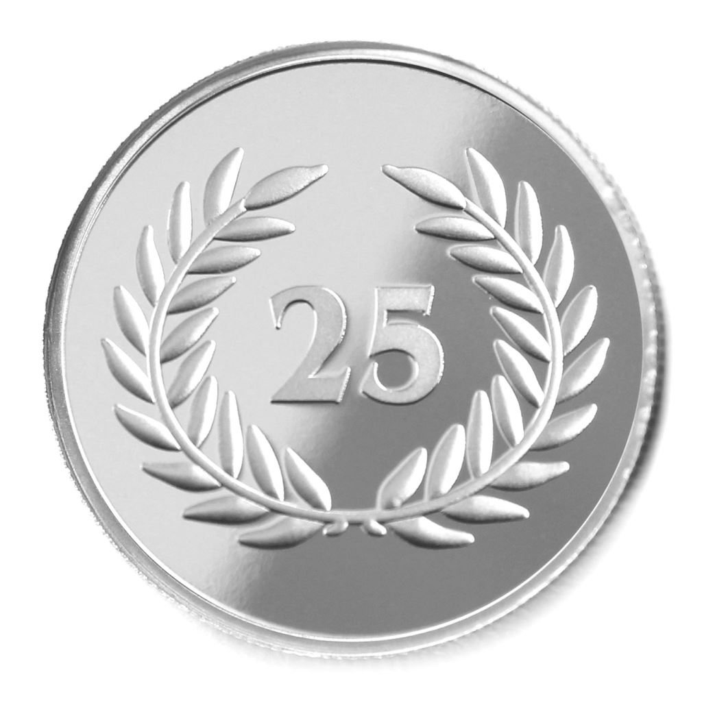 【銀幣】年資25月桂-幻彩雕刻32