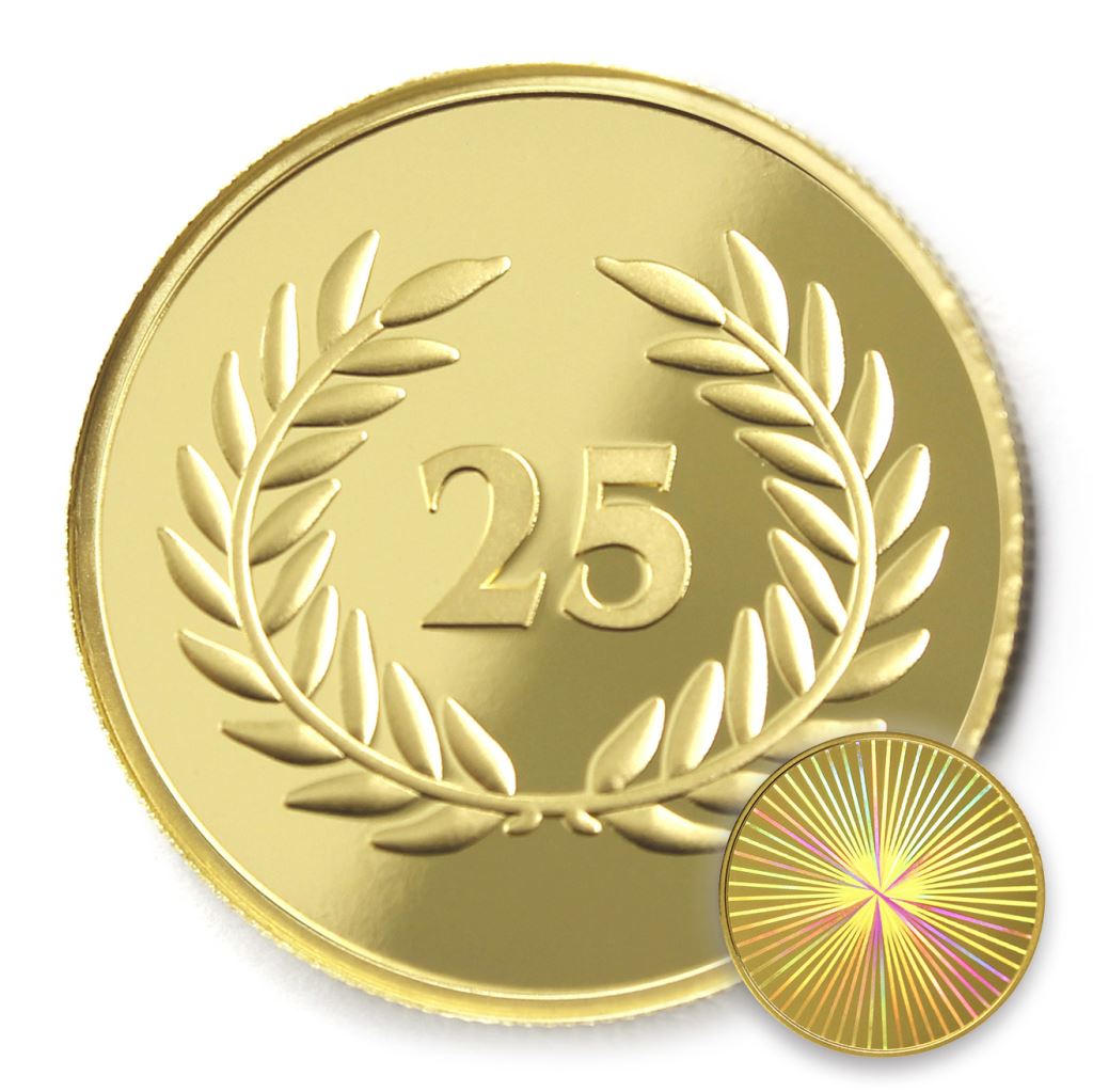 【銅幣】年資25月桂-幻彩雕刻32