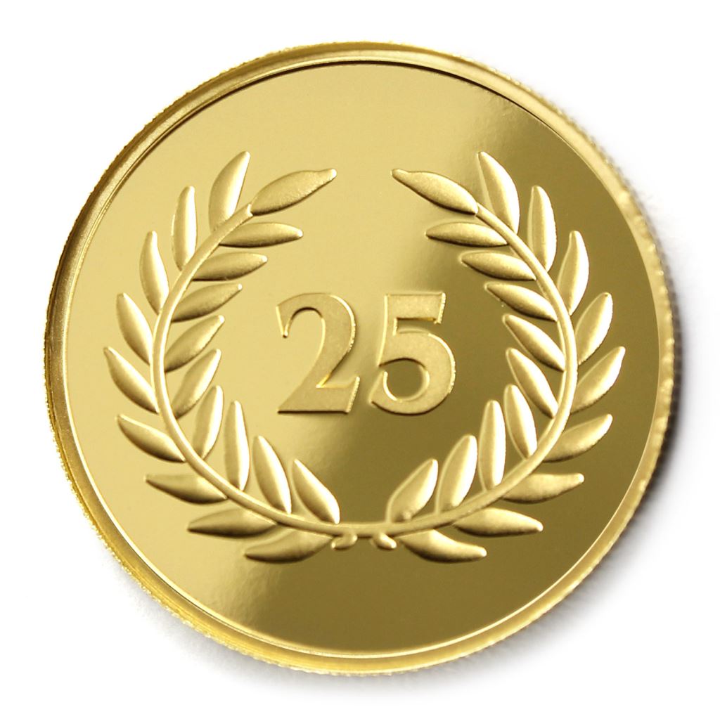 【金幣】年資25月桂-鏡面雕刻32