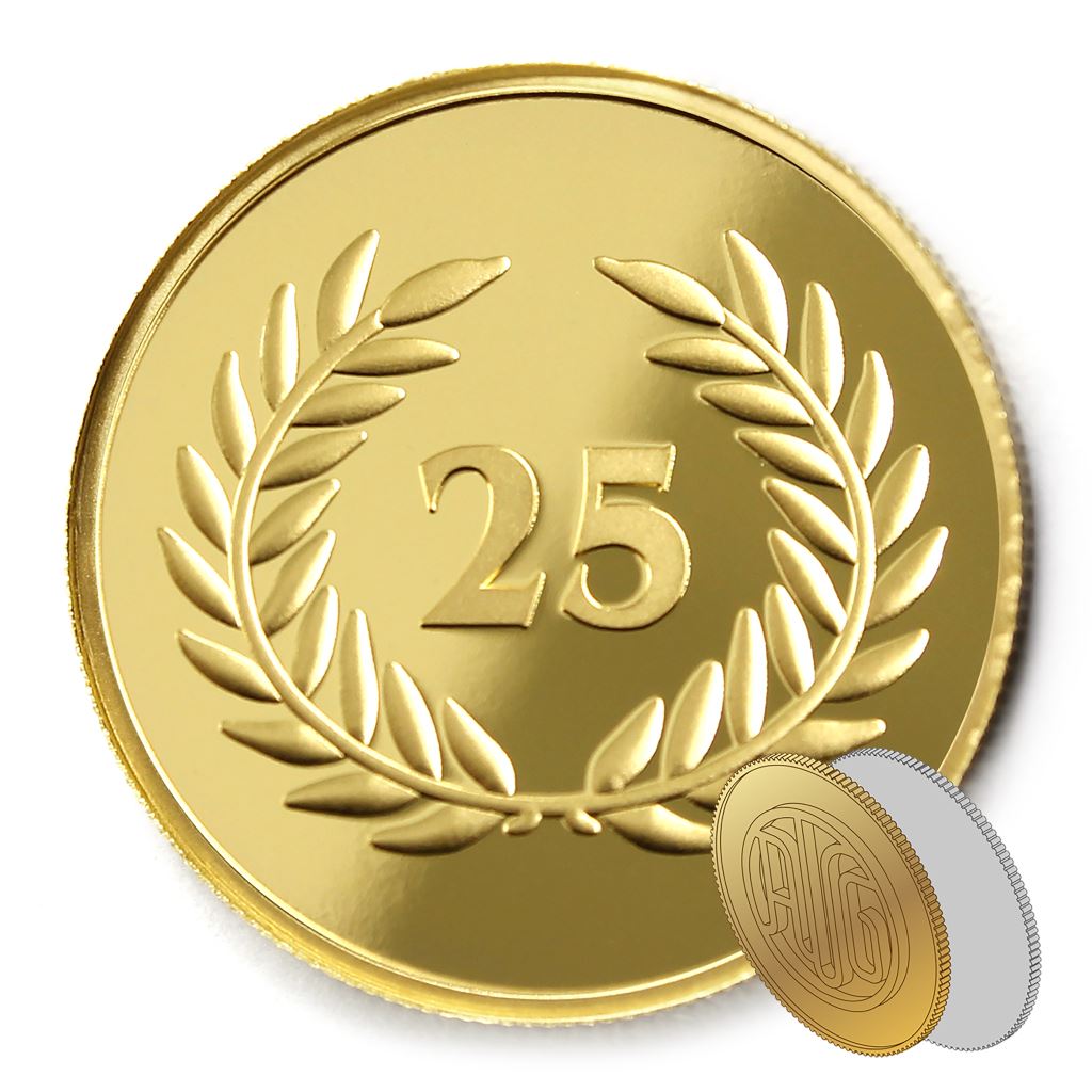 【金銀幣2】年資25月桂-鏡面雕刻32