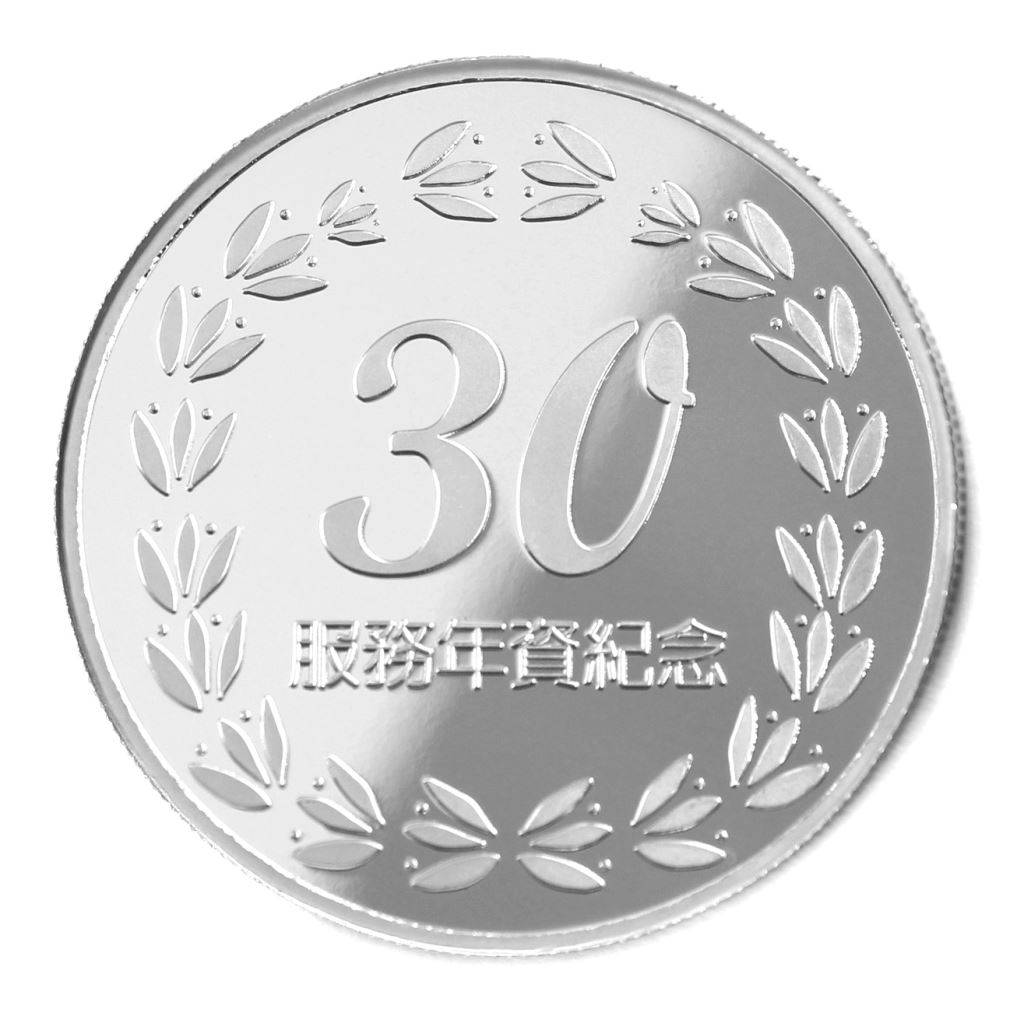 【銀幣】年資30桂環-鏡面雕刻40