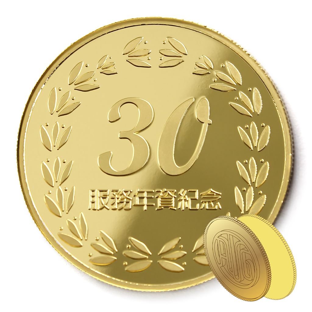 【金銅幣2】年資30桂環-鏡面雕刻40
