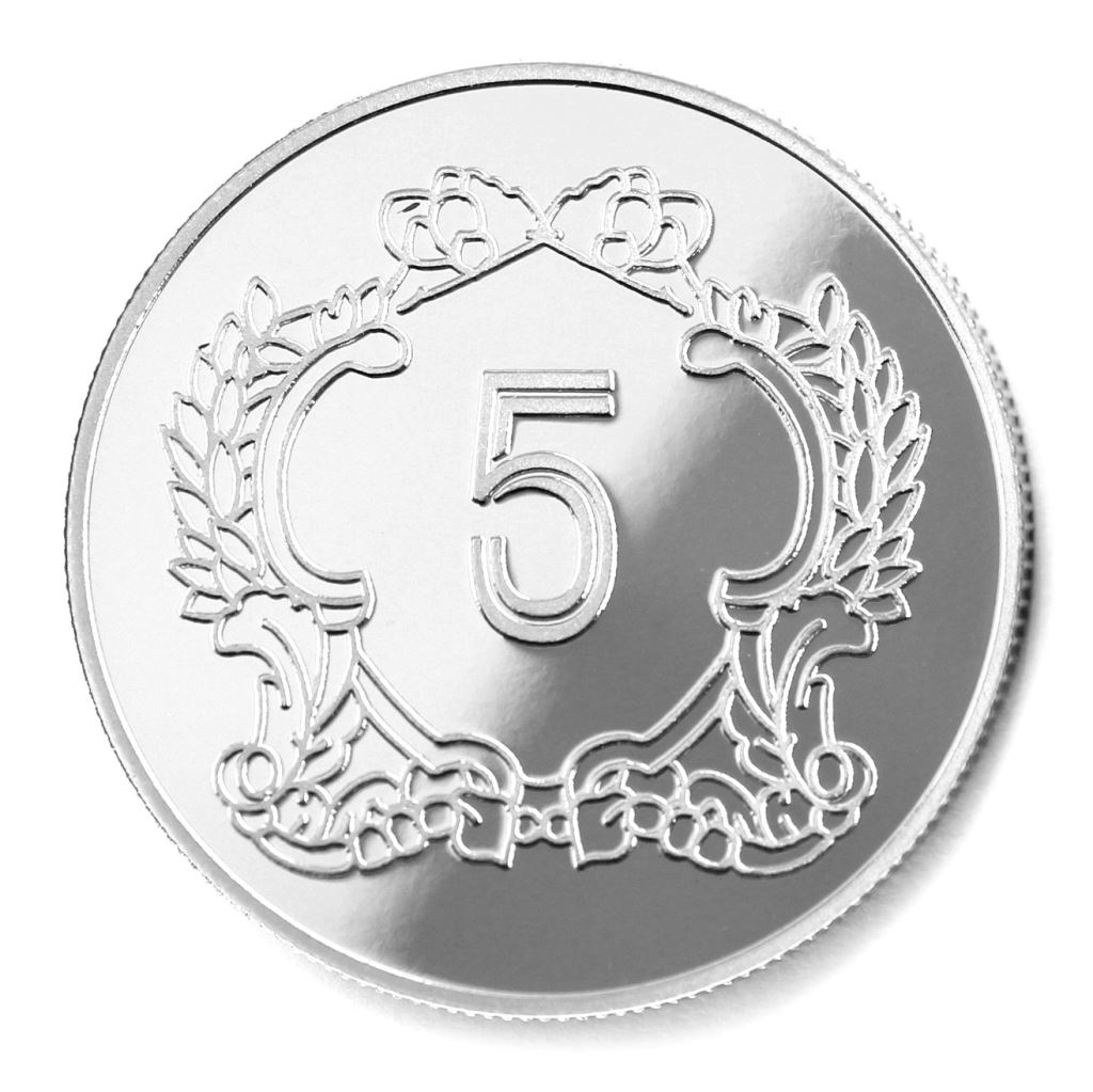 【銀幣】年資5榮耀-鏡面雕刻38