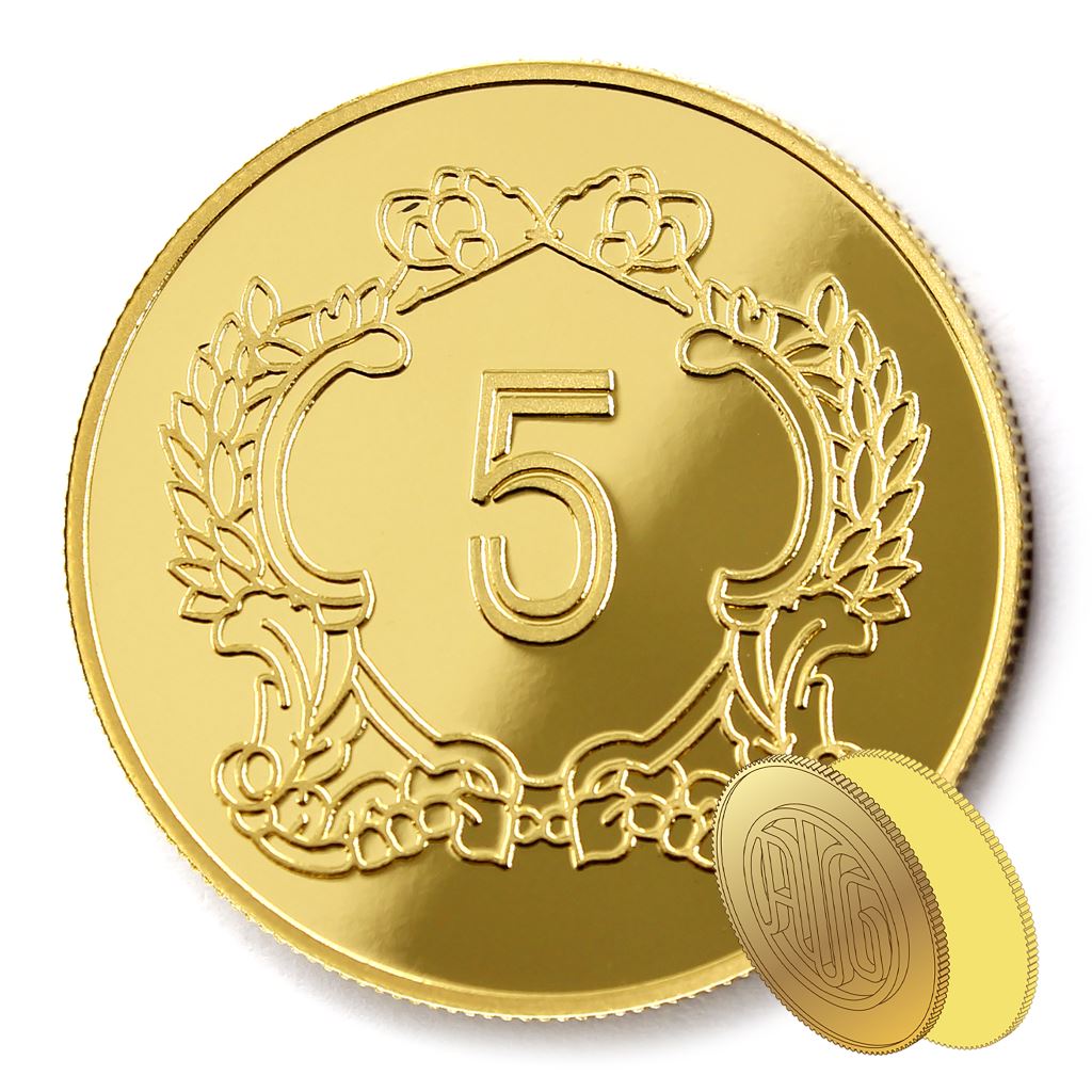 【金銅幣2】年資5榮耀-鏡面雕刻38