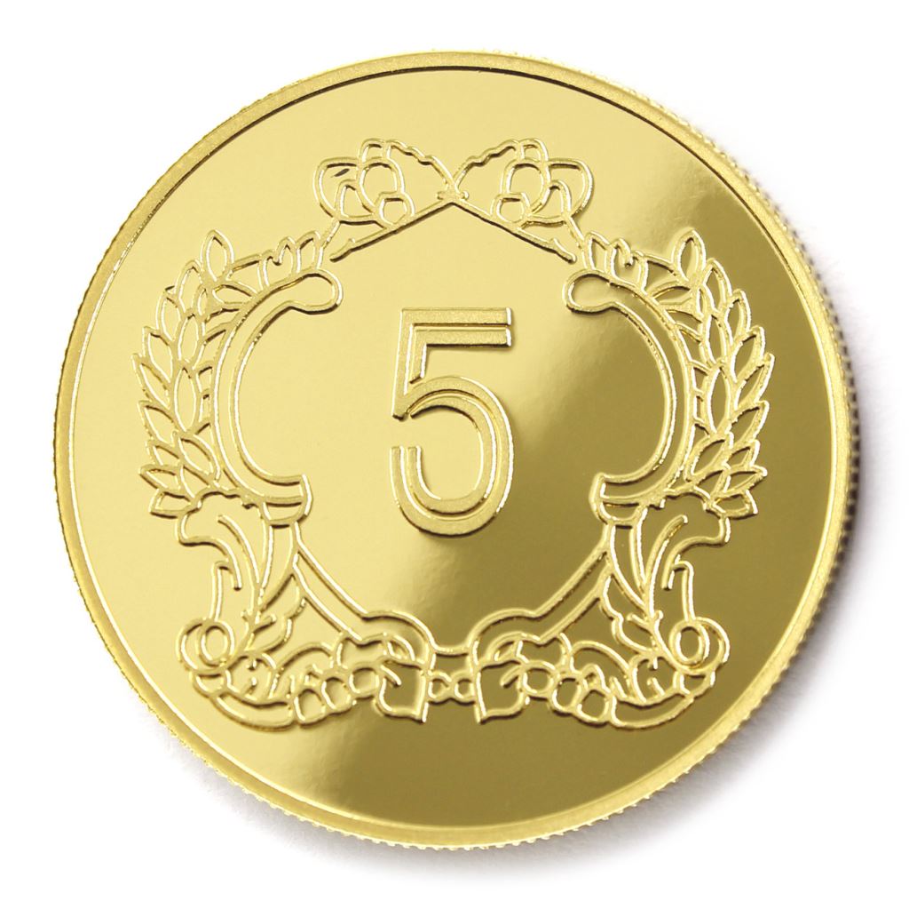 【銅幣】年資5榮耀-鏡面雕刻38