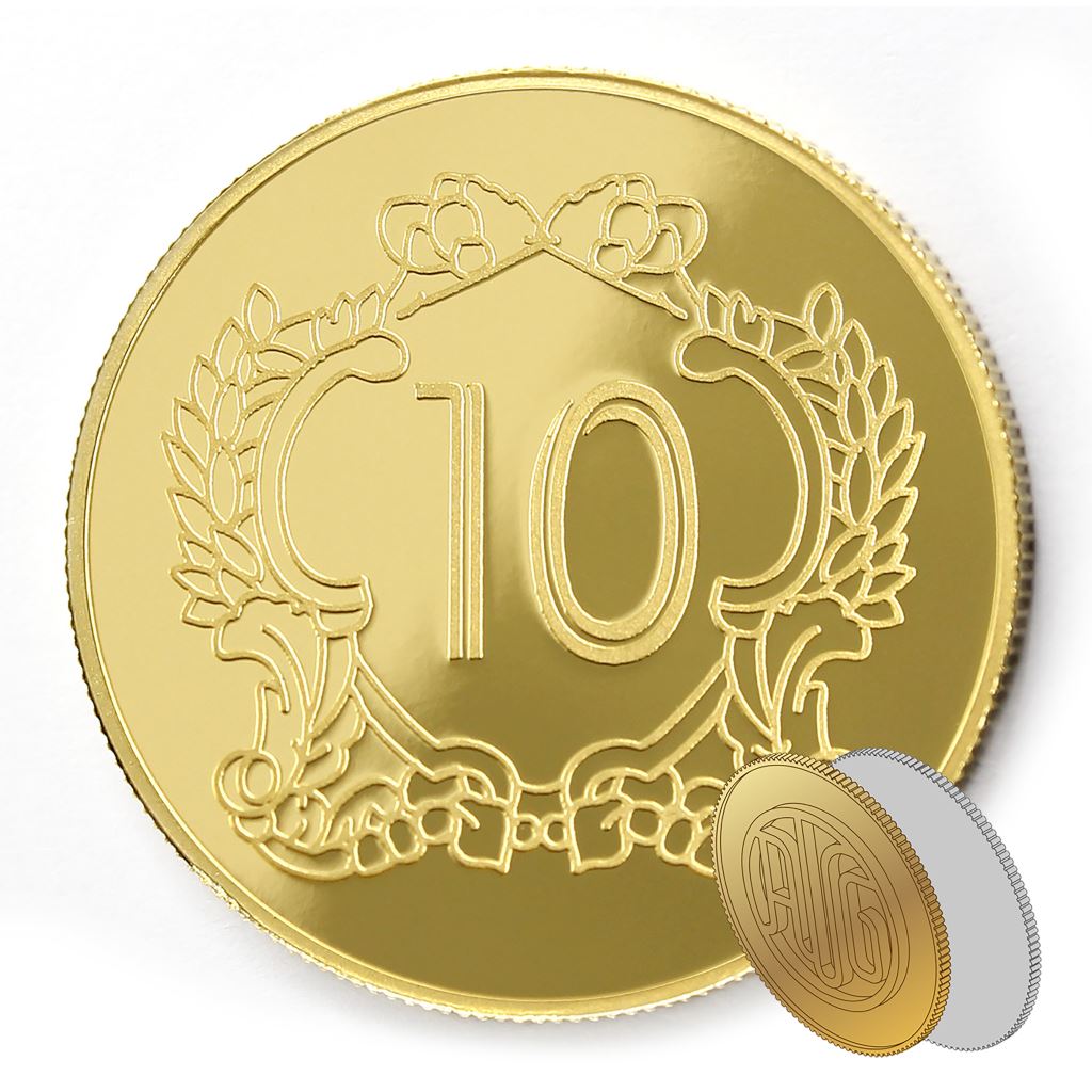 【金銀幣2】年資10榮耀-鏡面雕刻38