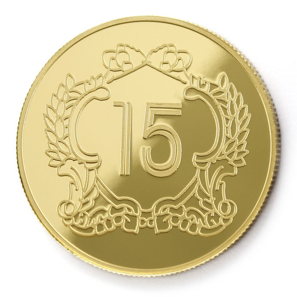 【金銀幣2】年資15榮耀-鏡面雕刻38