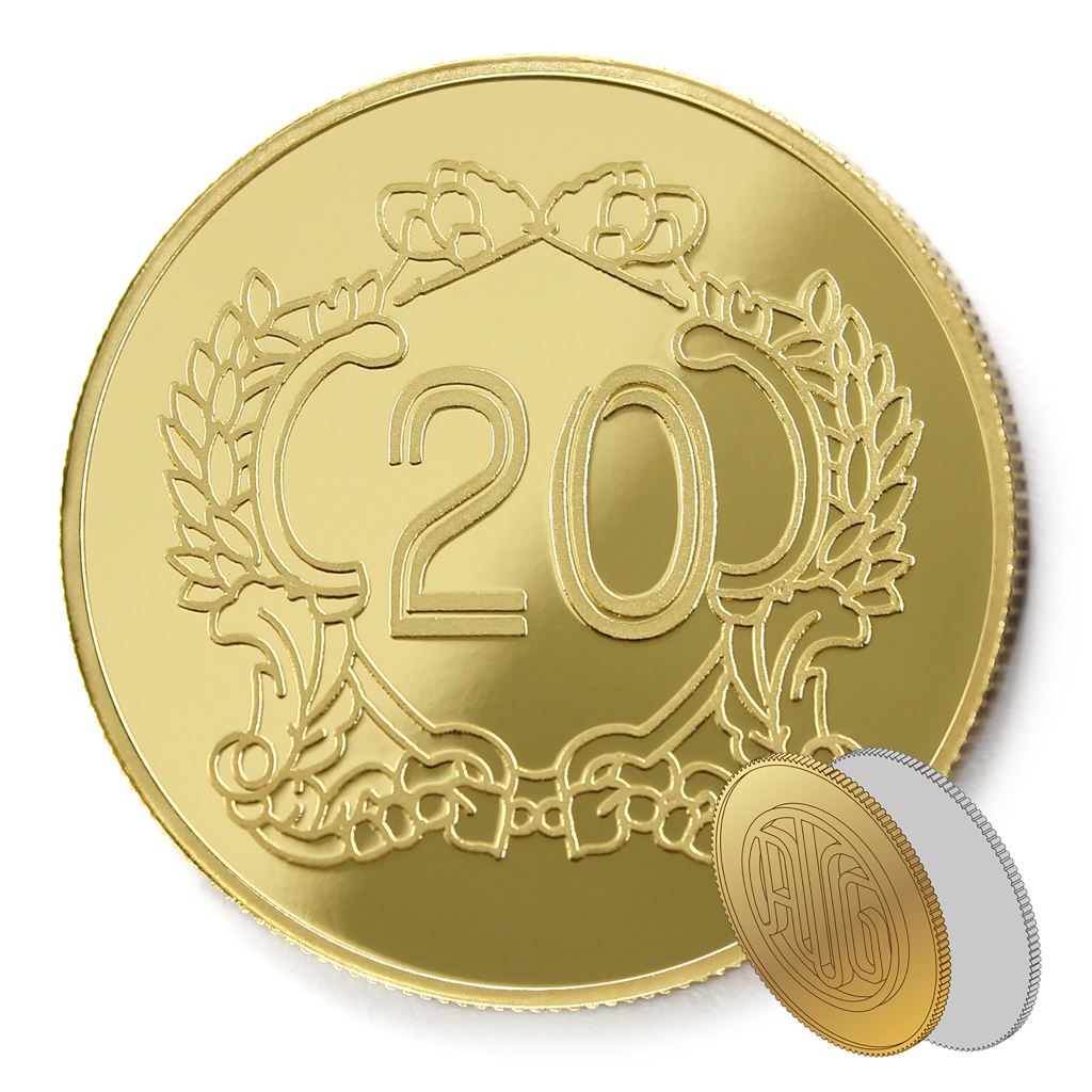 【金銀幣2】年資20榮耀-鏡面雕刻38