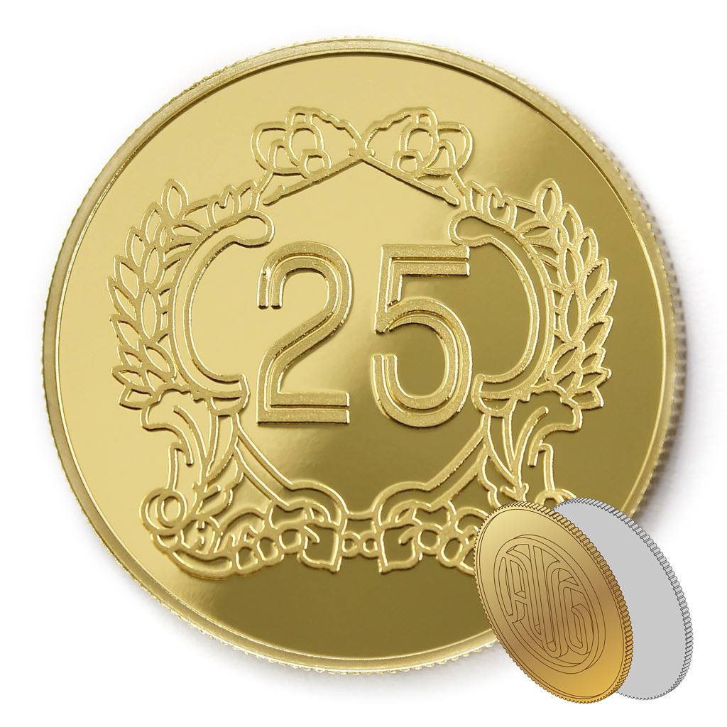 【金銀幣2】年資25榮耀-鏡面雕刻38