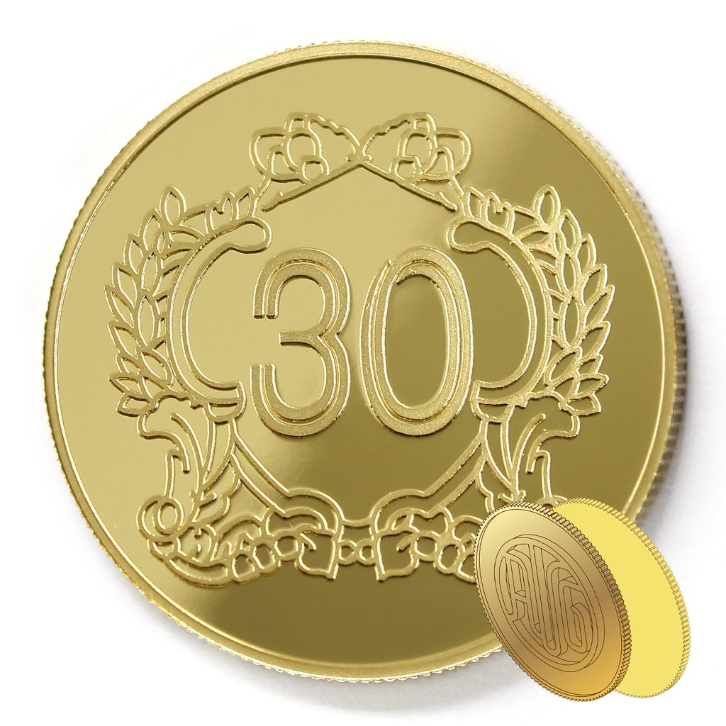【金銅幣2】年資30榮耀-鏡面雕刻38