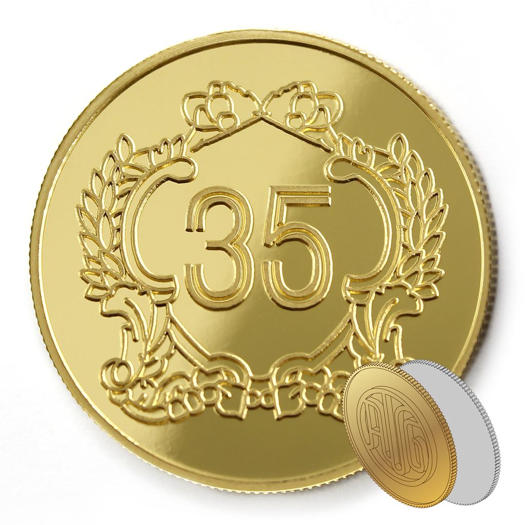 【金銀幣2】年資35榮耀-鏡面雕刻38
