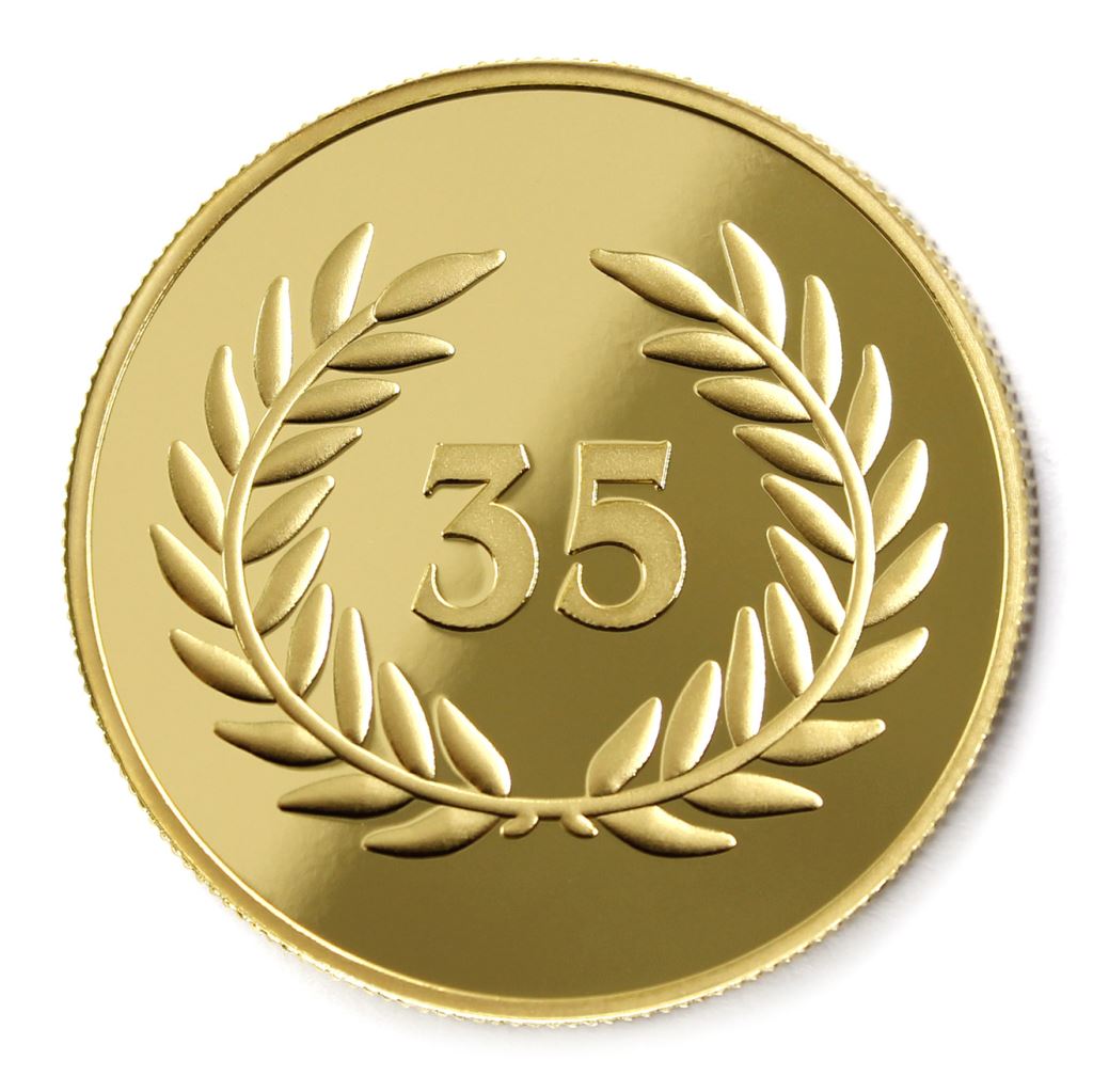 【金幣】年資35月桂-鏡面雕刻38
