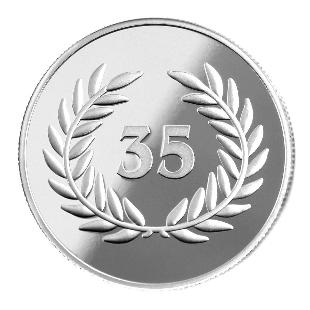 【銀幣】年資35月桂-銀箔38