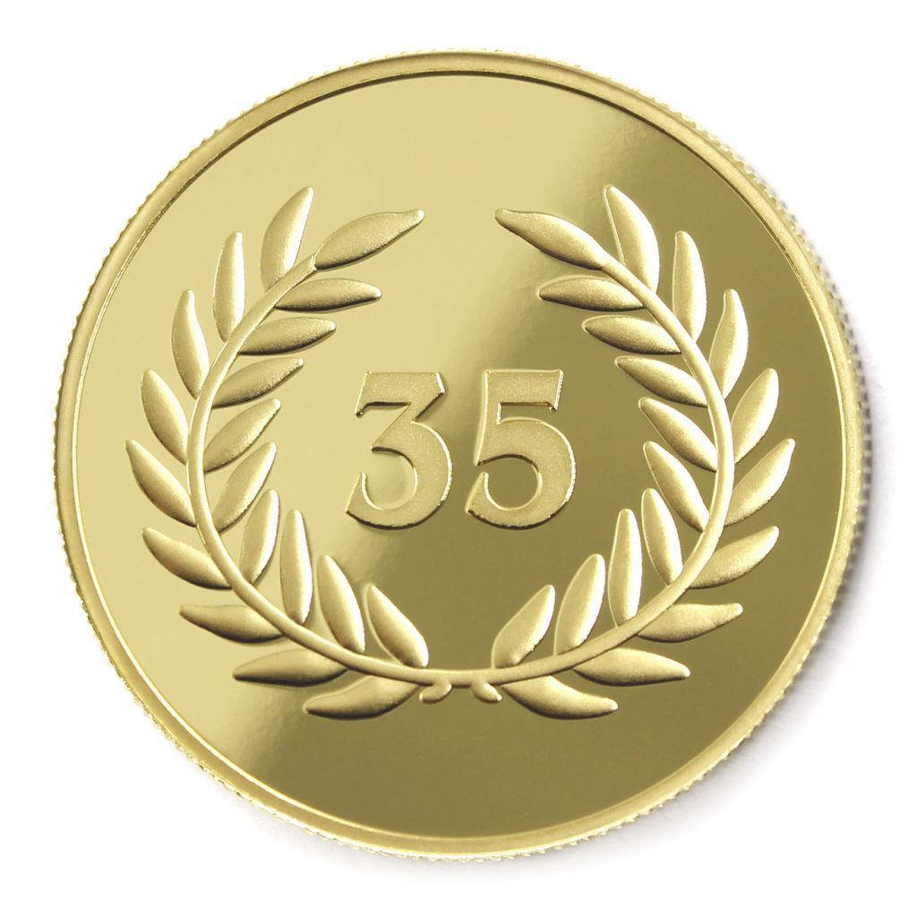 【銅幣】年資35月桂-金箔38