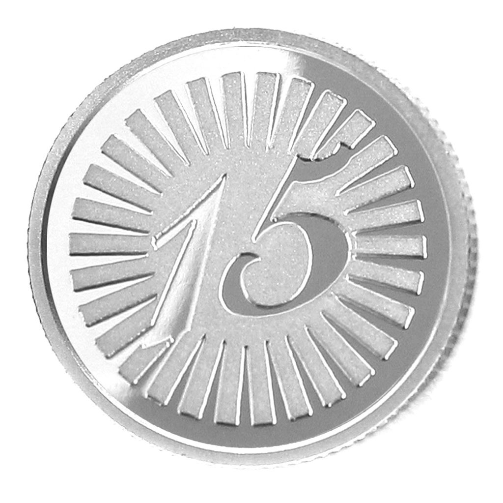 【銀幣】年資15光芒-鏡面雕刻18
