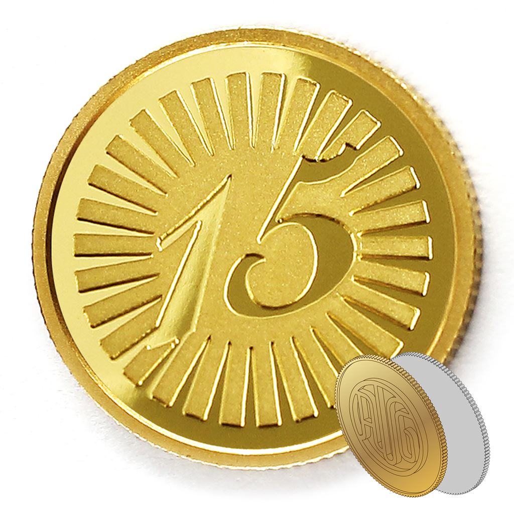 【金銀幣2】年資15光芒-鏡面雕刻18