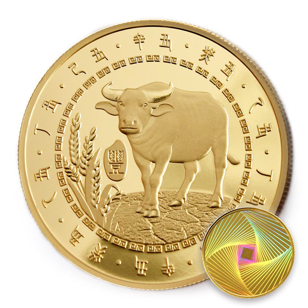 【金幣】牛年-幻彩雕刻32-迴