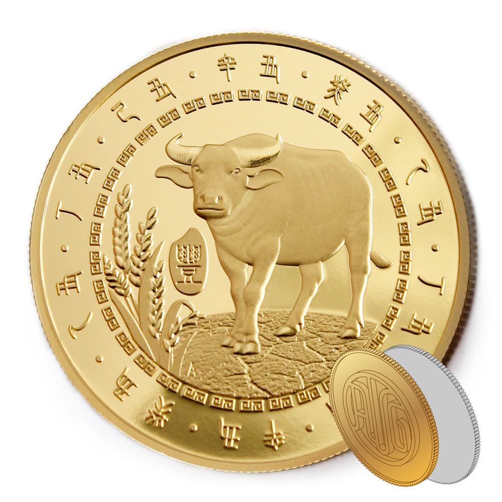 【金銀幣2】牛年-鏡面雕刻38