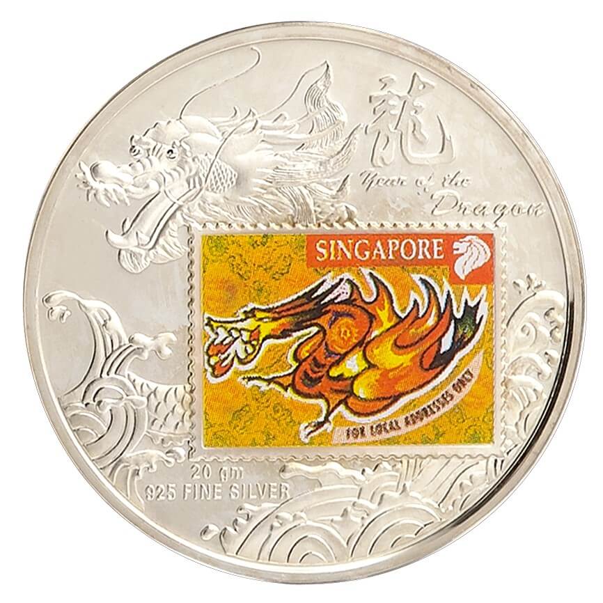 【客製鑄幣】彩色幣-龍年郵票紀念幣