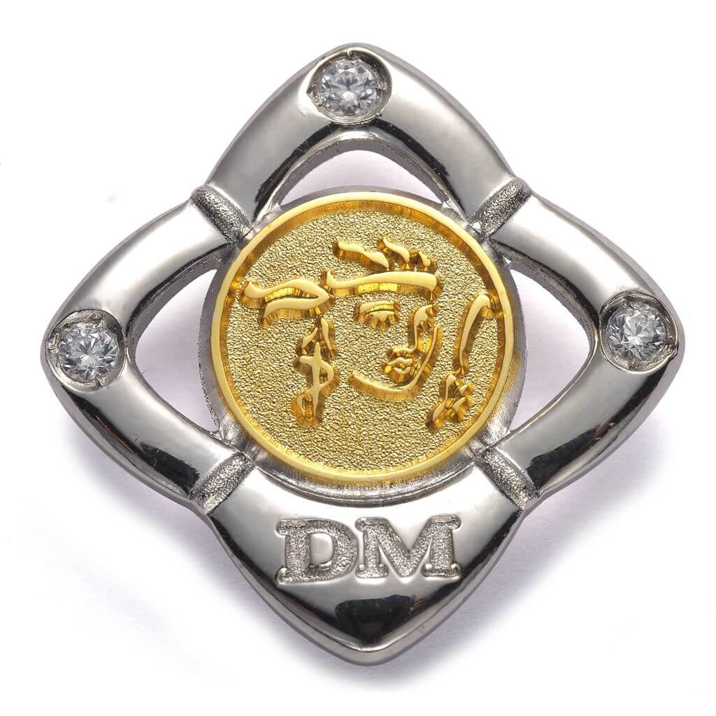 【胸章/徽章類】鑲石金屬胸徽章-10