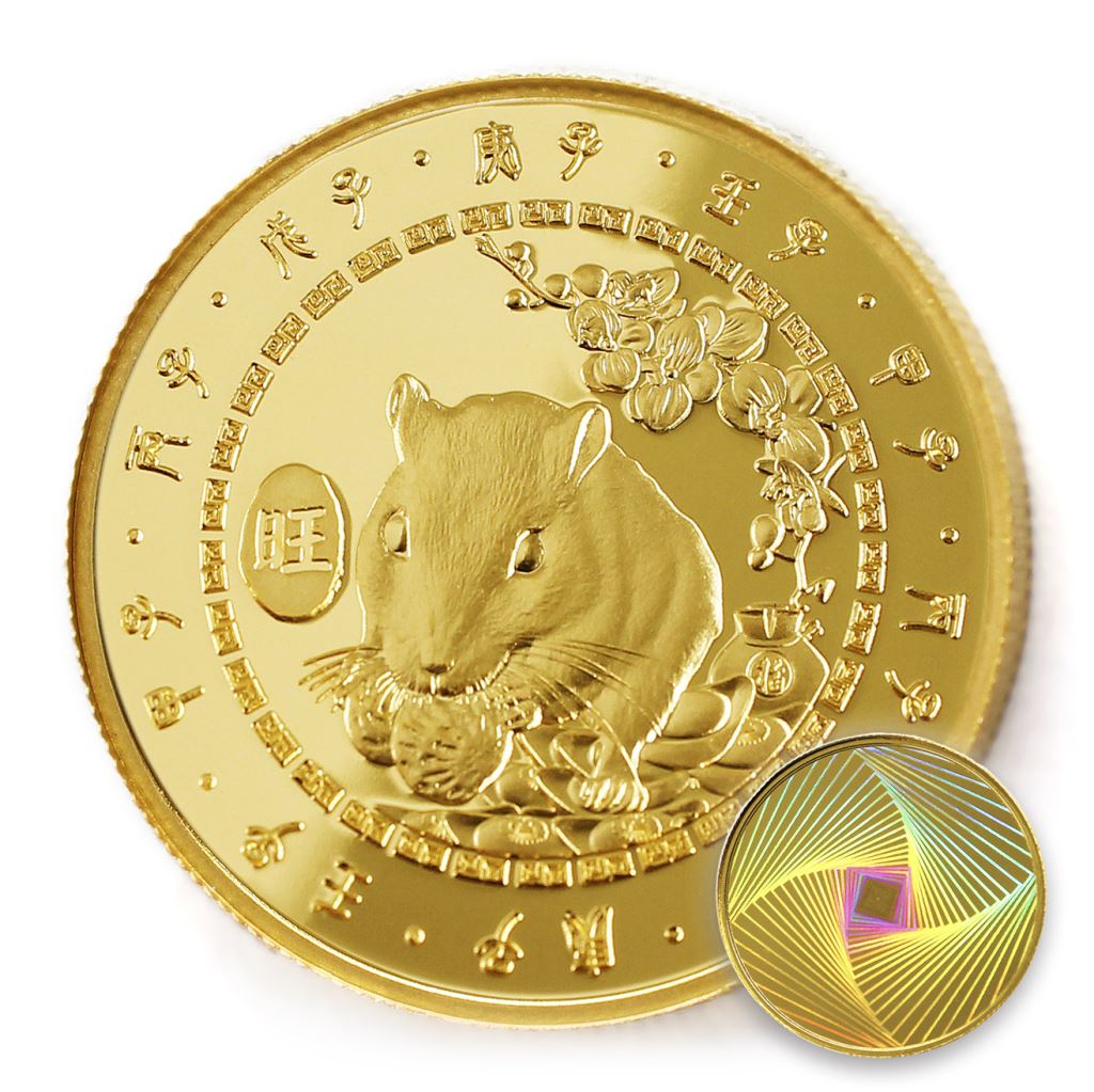 【金幣】鼠年-幻彩雕刻32-迴